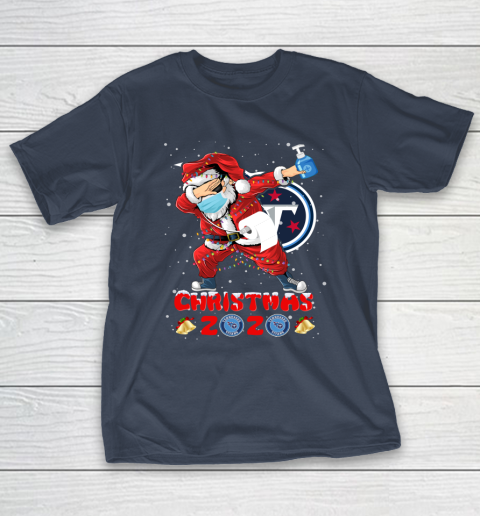 Tennessee Titans Funny Santa Claus Dabbing Christmas 2020 NFL T-Shirt 3