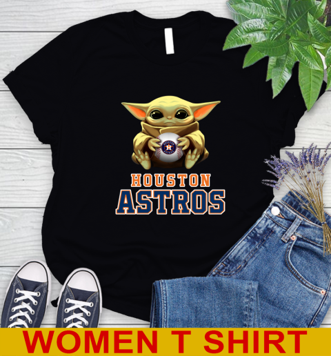 MLB Baseball Houston Astros Star Wars Baby Yoda Shirt 90