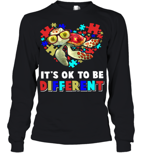 Turtle Autism It's Ok To Be Different Youth Long Sleeve