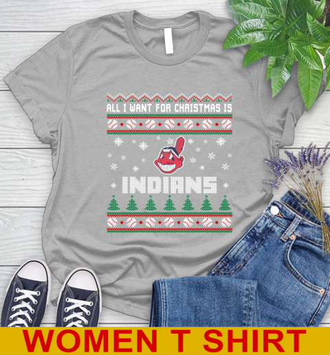 MLB All I Want For Christmas Is Cleveland Indians Baseball Sports 89