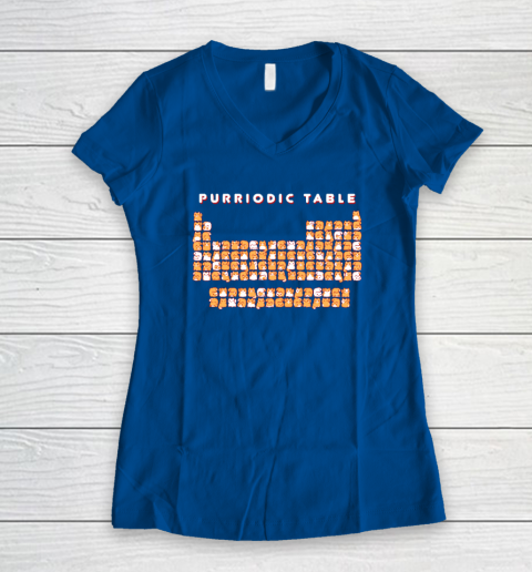 Purriodic Table Cat Funny Women's V-Neck T-Shirt 5