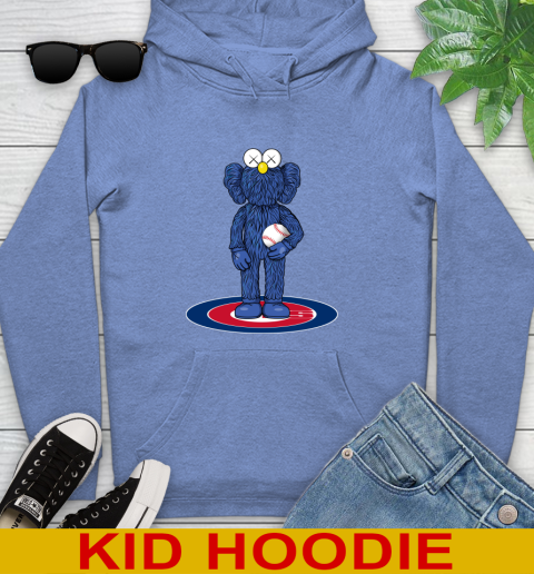 MLB Baseball Chicago Cubs Kaws Bff Blue Figure Shirt Youth Hoodie 12