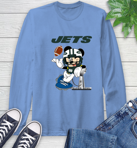 NFL New York Jets Mickey Mouse Disney Super Bowl Football T Shirt Long Sleeve T-Shirt 11