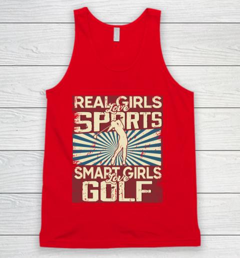 Real girls love sports smart girls love golf Tank Top 5