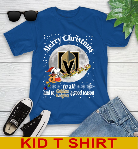 Vegas Golden Knights Merry Christmas To All And To Golden Knights A Good Season NHL Hockey Sports Youth T-Shirt 10