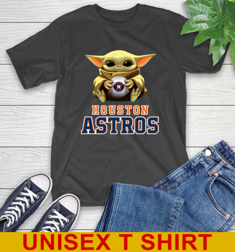 MLB Baseball Houston Astros Star Wars Baby Yoda Shirt 2