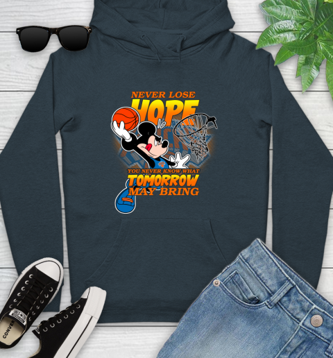 New York Knicks NBA Basketball Mickey Disney Never Lose Hope Youth Hoodie 10