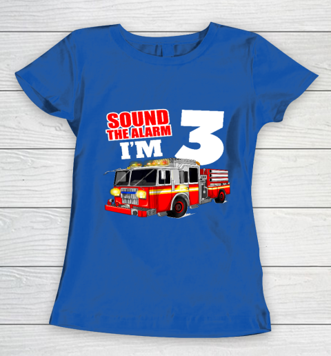 Kids Fire Truck 3rd Birthday T Shirt Boy Firefighter 3 Years Old Women's T-Shirt 8