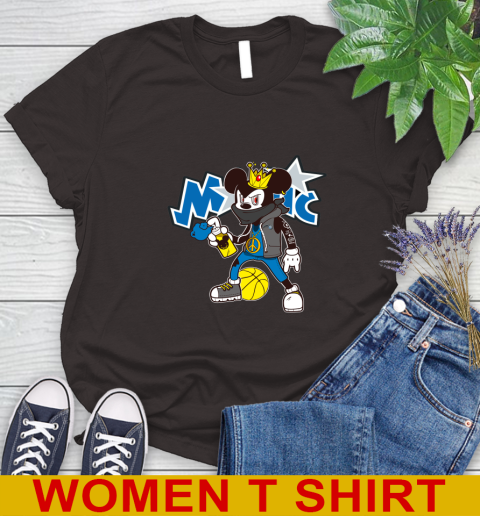 Orlando Magic NBA Basketball Mickey Peace Sign Sports Women's T-Shirt 8