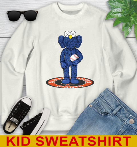 MLB Baseball San Francisco Giants Kaws Bff Blue Figure Shirt Youth Sweatshirt