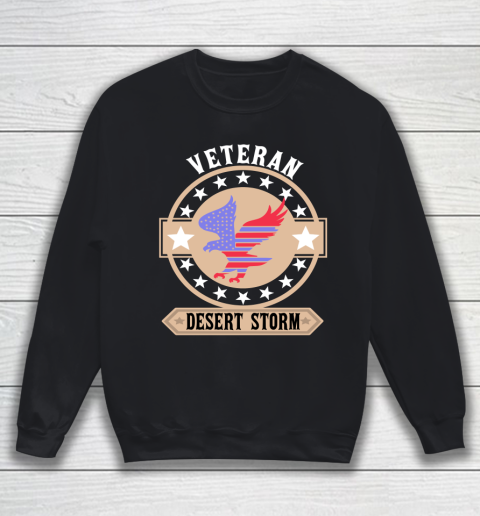 Desert Storm Veteran  American Flag  Eagle Sweatshirt
