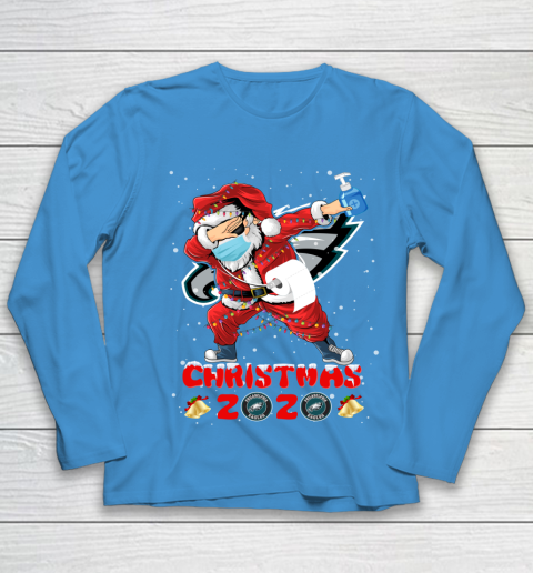 Philadelphia Eagles Funny Santa Claus Dabbing Christmas 2020 NFL Youth Long Sleeve 5