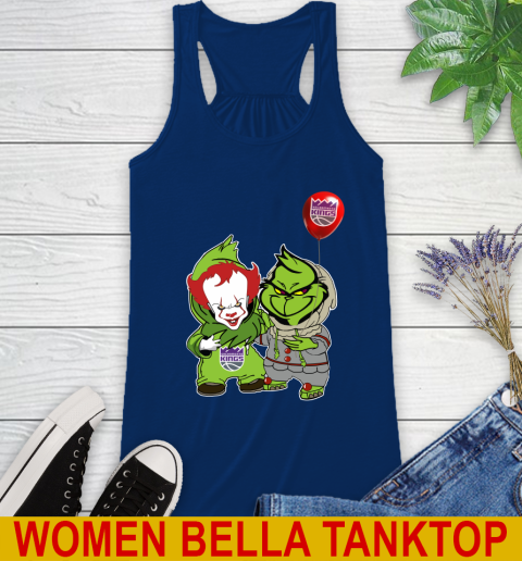 Sacramento Kings Baby Pennywise Grinch Christmas NBA Basketball Racerback Tank 9