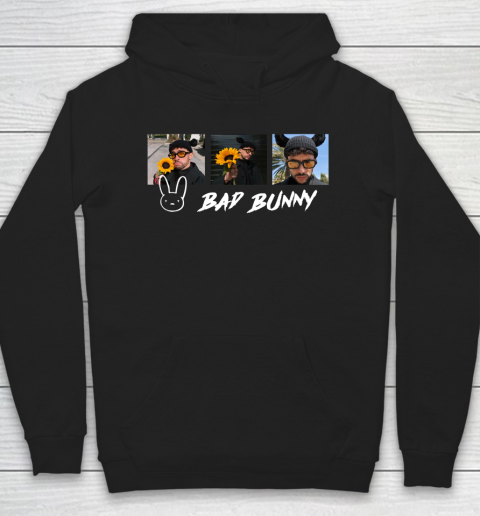 Three Images Bad Bunny Rapper gift Hoodie