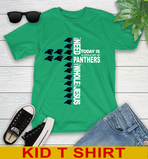 NFL All I Need Today Is A Little Bit Of Carolina Panthers Shirt Youth T-Shirt 7