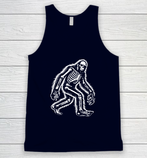 Funny Bigfoot Sasquatch Halloween Skeleton Tank Top 2