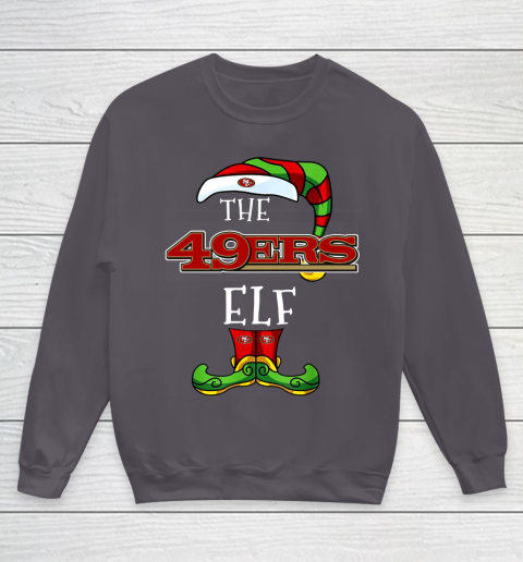 San Francisco 49ers Christmas ELF Funny NFL Youth Sweatshirt 5