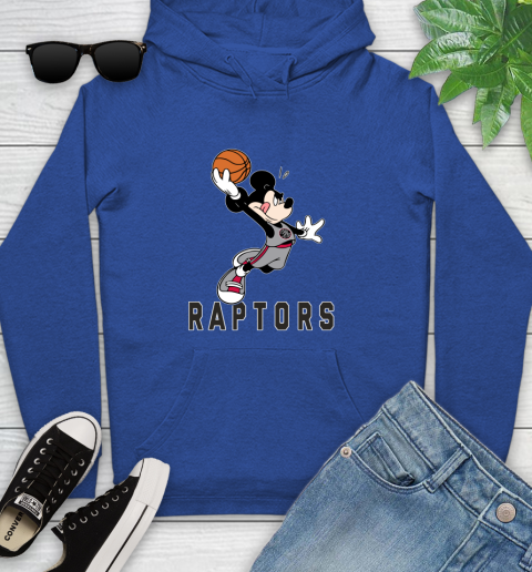 NBA Basketball Toronto Raptors Cheerful Mickey Mouse Shirt Youth Hoodie 9