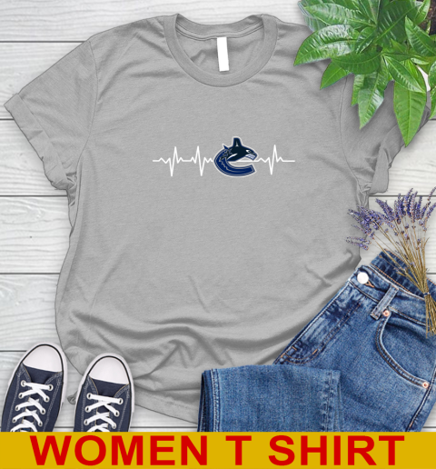 Vancouver Canucks NHL Hockey Heart Beat Shirt Women's T-Shirt 5