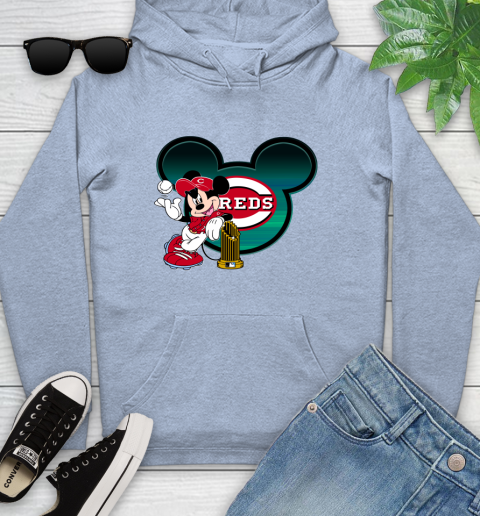 MLB Cincinnati Reds The Commissioner's Trophy Mickey Mouse Disney Youth Hoodie 10