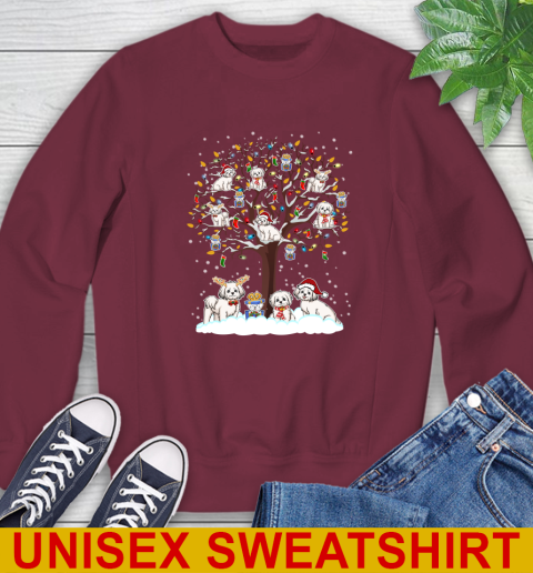 Maltese dog pet lover light christmas tree shirt 30
