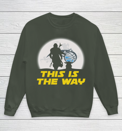 Orlando Magic NBA Basketball Star Wars Yoda And Mandalorian This Is The Way Youth Sweatshirt 8