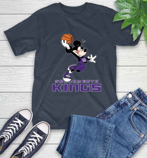 NBA Basketball Sacramento Kings Cheerful Mickey Mouse Shirt T-Shirt 4