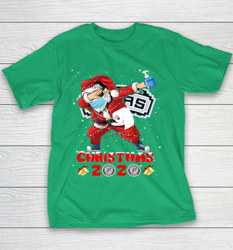 San Antonio Spurs Funny Santa Claus Dabbing Christmas 2020 NBA Youth T-Shirt 3