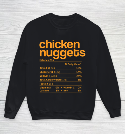 Chicken Nuggets Nutrition Facts Funny Thanksgiving Christmas Youth Sweatshirt