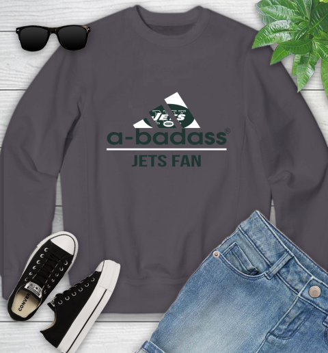 New York Jets NFL Football A Badass Adidas Adoring Fan Sports Youth Sweatshirt 5