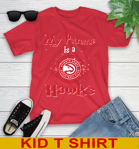 NBA Basketball Harry Potter My Patronus Is A Atlanta Hawks Youth T-Shirt 11