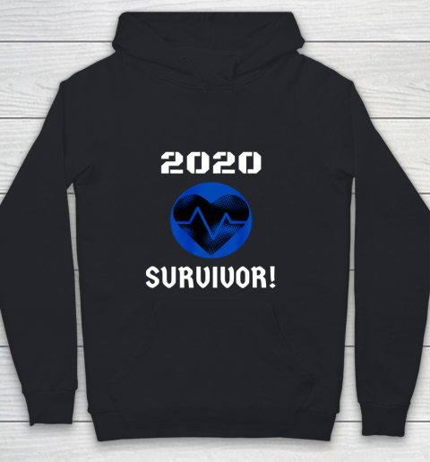 2020 Survivor Heart Beat T Shirt Black Heart Youth Hoodie