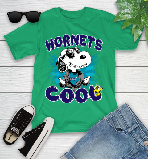 NBA Basketball Charlotte Hornets Cool Snoopy Shirt Youth T-Shirt 7
