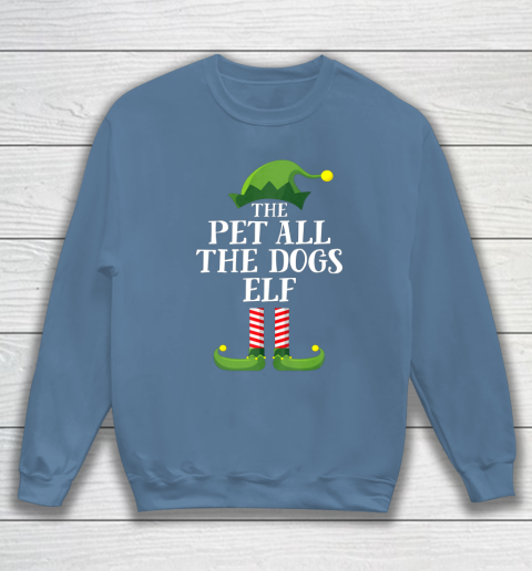 Pet All The Dogs Elf Matching Family Group Christmas Pajama Sweatshirt 6