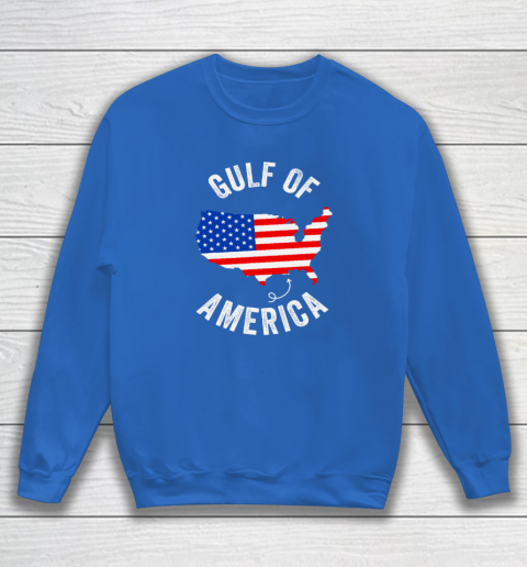 Gulf of USA America Funny Gulf of Mexico USA Flag Map July 4th Sweatshirt 5