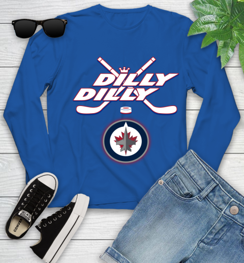 NHL Winnipeg Jets Dilly Dilly Hockey Sports Youth Long Sleeve 9