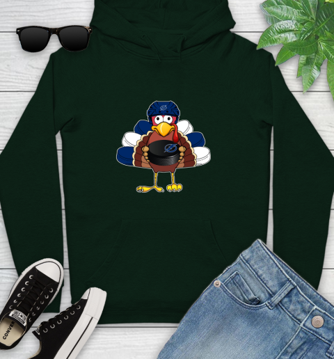 Tampa Bay Lightning Turkey Thanksgiving Day Youth Hoodie 13