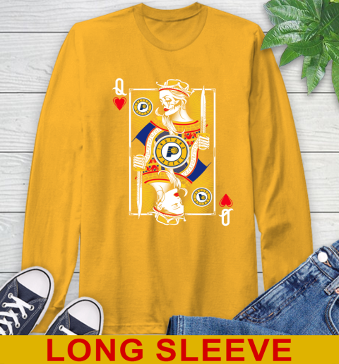 NBA Basketball Indiana Pacers The Queen Of Hearts Card Shirt Long Sleeve T-Shirt 2