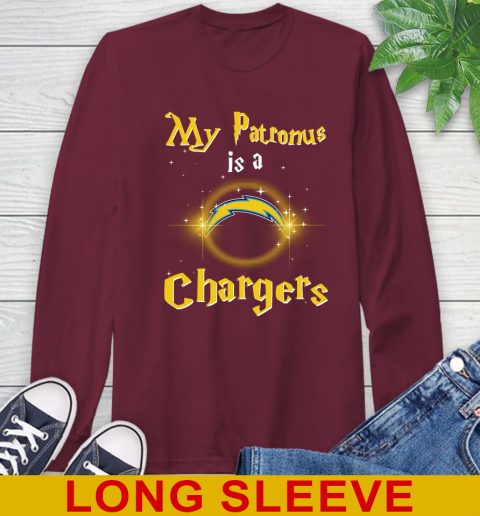 NFL Football Harry Potter My Patronus Is A Los Angeles Chargers Long Sleeve T-Shirt 7