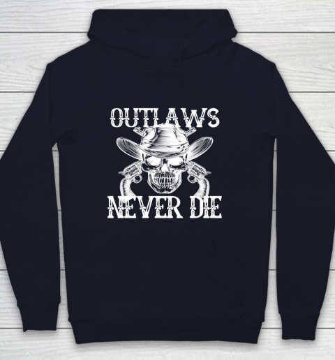 Outlaws Never Die shirt skull biker Youth Hoodie 2