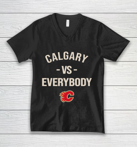 Calgary Flames Vs Everybody V-Neck T-Shirt