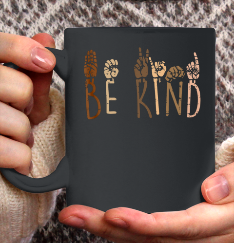 Be Kind Hand Signs ASL Black Lives Matter BLM Melanin Pride Ceramic Mug 11oz