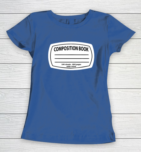 Composition Notebook Costume  Matching Group Halloween Women's T-Shirt 6