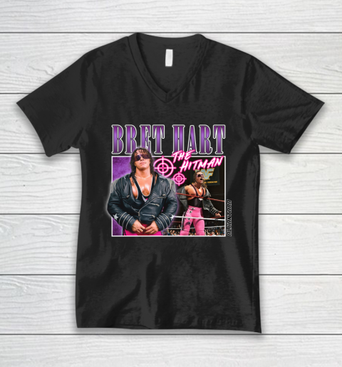 Bret Hart The Hitman V-Neck T-Shirt