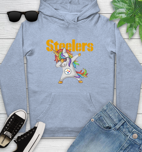 Pittsburgh Steelers NFL Football Funny Unicorn Dabbing Sports Youth Hoodie 10