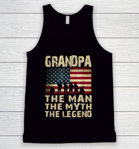 Grandpa Funny Gift Apparel  Father's Day Grandpa The Man Myth Legend Tank Top