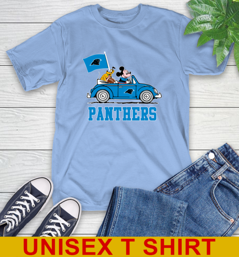 NFL Football Carolina Panthers Pluto Mickey Driving Disney Shirt T-Shirt 11