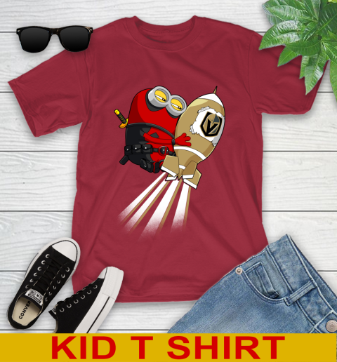 NHL Hockey Vegas Golden Knights Deadpool Minion Marvel Shirt Youth T-Shirt 12