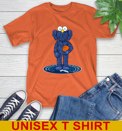 NBA Basketball Minnesota Timberwolves Kaws Bff Blue Figure Shirt T-Shirt 5