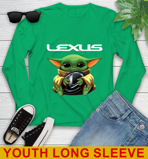 Star Wars Baby Yoda Hugs Lexus Car Shirt 123